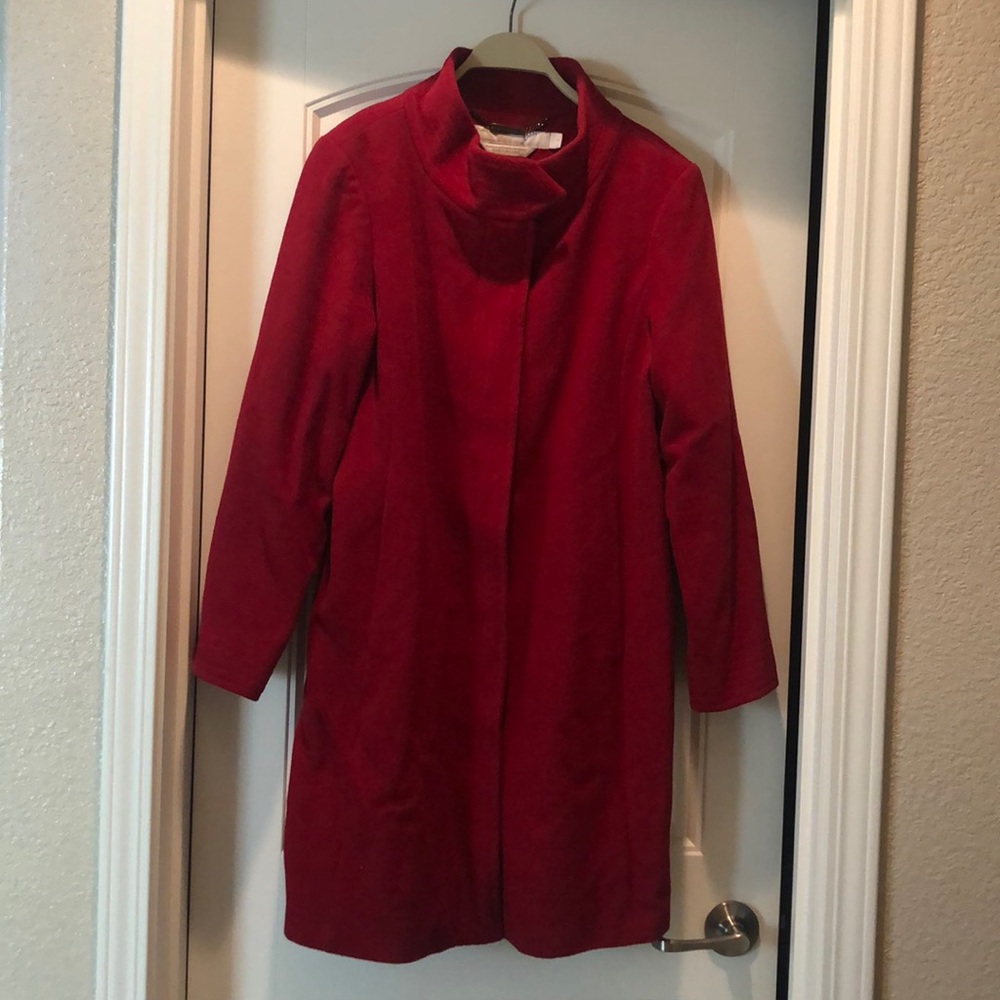 Red Perry Ellis coat; size 14